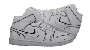 JORDAN 1 CARTOON B/N